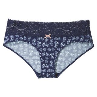 Xhilaration Juniors Micro With Lace Hipster   Oxford Blue XL