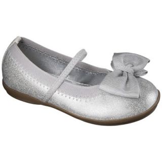 Toddler Girls Cherokee Gilda Ballet Flat   Silver 12