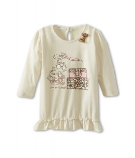 United Colors of Benetton Kids Cute Tee With Ruffle Cheetah Bow Girls T Shirt (Beige)