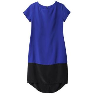 Mossimo Womens Short Sleeve Shift Dress   Athens Blue/Black XS