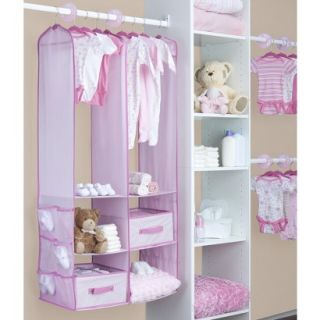 Delta Nursery Closet Organizer   Pink (24 Pieces)