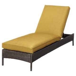 Outdoor Patio Furniture Threshold Yellow Wicker Chaise Lounge, Belvedere