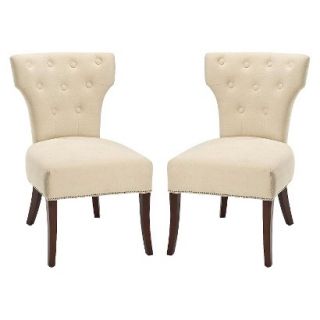 Dining Chair Safavieh Broome Side Chair   Sand (Set of 2)