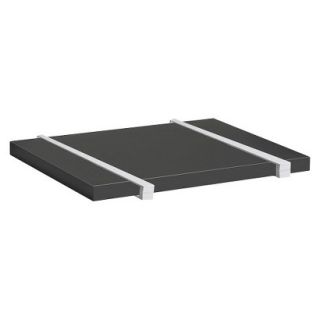 Wall Shelf Black Sumo Shelf With Silver Belt Supports   18W x 12D