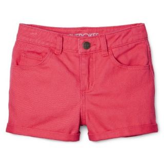 Girls Jean Short   Washed Red XS