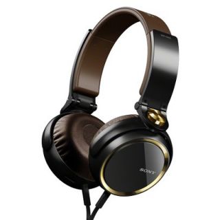 Sony On the Ear Headphones Extra Bass   Black/Gold (MDRXB600)