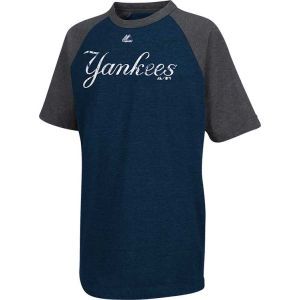 New York Yankees Majestic MLB Youth Big Leaguer Raglan T Shirt