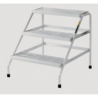 Bustin 3 Step Aluminum Service Platform   Assembly Required, 31 Inch W x 33