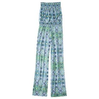 Mossimo Supply Co. Juniors Strapless Knit Jumpsuit   Blue Print M(7 9)