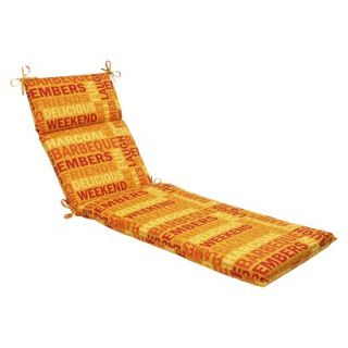 Outdoor Chaise Lounge Cushion   Yellow/Orange Grillin