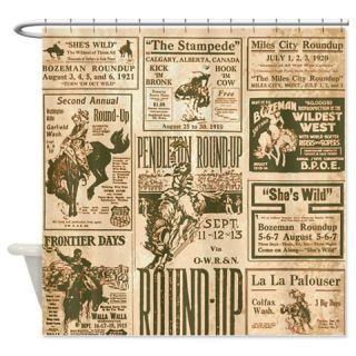  Vintage Rodeo Round Up Shower Curtain