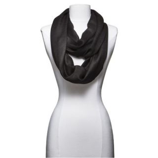 Soft Woven Infinity Scarf   Black