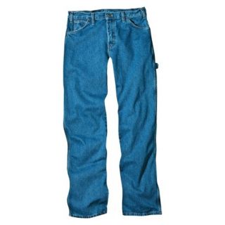 Dickies Mens Loose Fit Carpenter Jean   Stone Washed Blue 40x32
