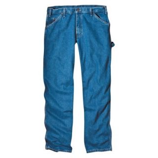 Dickies Mens Relaxed Fit Carpenter Jean   Stone Washed Blue 30x34