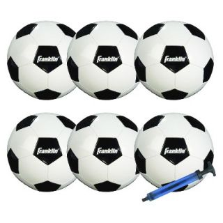 Franklin Sports Competition 100 6 Pack Soccerballs with Pump   Size 3