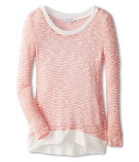 Splendid Littles Tonal Block Rib Loose Knit Sweater Girls Sweater (Pink)