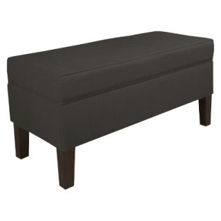 Skyline Bench Custom Upholstered Contemporary Bench 848 Linen Charcoal