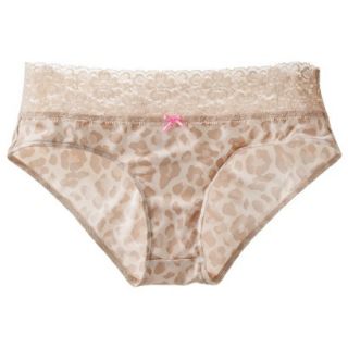 Xhilaration Juniors Micro With Lace Hipster   Animal Print XS