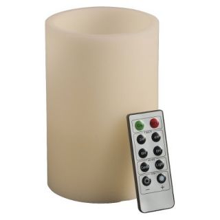 Smooth Candle with Remote   Bisque (4x6)