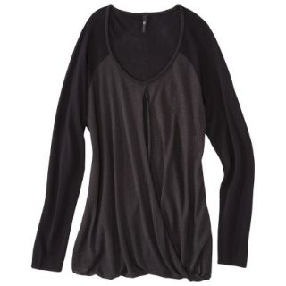 labworks Womens Plus Size Long Sleeve Pullover   Black 2