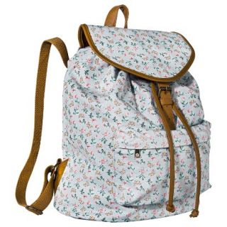 Mossimo Supply Co. Floral Backpack Handbag   Light Blue