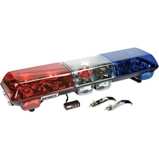 Wolo Infinity 1 Dual Level Rooftop Light Bar   13 Total Lights, Blue & Red