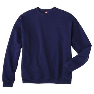 Hanes Premium Mens Fleece Crew Neck Sweatshirt   Navy XXL