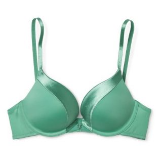 Self Expressions By Maidenform Womens Satin Push Up Bra 5646   Turquoise 34C