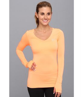 Nike Pro Long Sleeve Womens Long Sleeve Pullover (Orange)