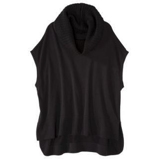 labworks Womens Plus Size Cowl Neck Pullover   Black 4