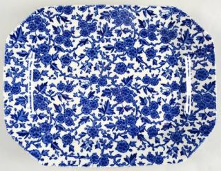Burgess & Leigh Arden Blue 13 Oval Serving Platter, Fine China Dinnerware   All