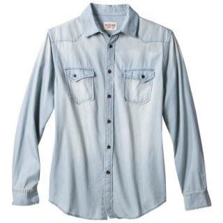 Mossimo Supply Co. Mens Long Sleeve Denim Shirt   Light Indigo S
