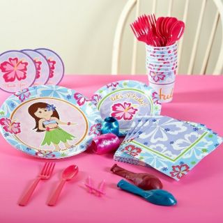 Hawaiian Girl Party Pack for 8   Multicolor