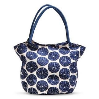 Canvas Sea Urchin Bucket Handbag   Navy