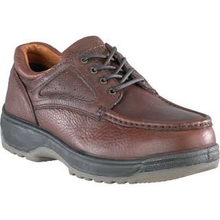 Florsheim Steel Toe Lace Up Oxford Work Shoe   Dark Brown, Size 14 Extra Wide,