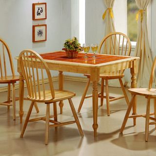 Coaster Wood And Tile Dining Table