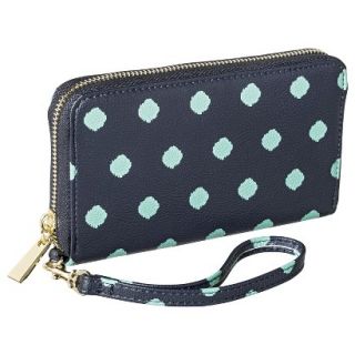 Merona Polka Dot Phone Case Wallet with Removable Wristlet Strap   Navy