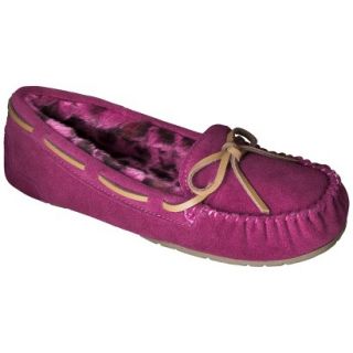 Womens Chaia Genuine Suede Moccasin Slipper   Pink 9