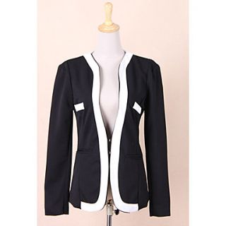 Womens New Fashion Suit Blazer Color Block Slim Coat Pocket Jacket Outerwear