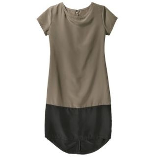 Mossimo Womens Short Sleeve Shift Dress   Timber/Black L