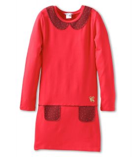 Little Marc Jacobs Printed Collar And Pocket Dress Girls Dress (Red)