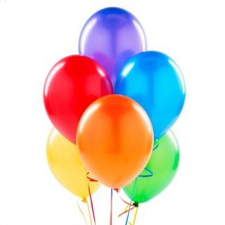 Metallic Rainbow Latex Balloons
