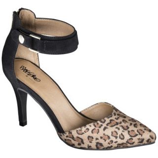 Womens Mossimo Gail Ankle Strap Open Pump   Leopard 10