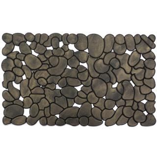 Rubber Stones Grey/ Gold Door Mat