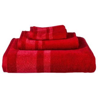 Room Essentials 3pc Towel Set   Red Stripe