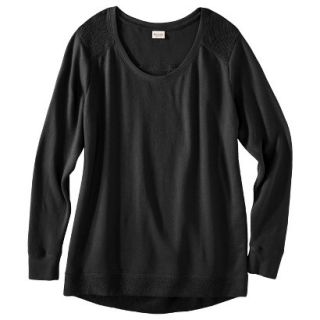 Mossimo Supply Co. Juniors Plus Size Long Sleeve Sweatshirt   Black 2