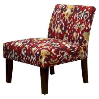 Skyline Upholstered Chair Avington Upholstered Slipper Chair   Red Ikat