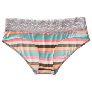 Xhilaration Juniors Micro With Lace Hipster   Primo Pink L