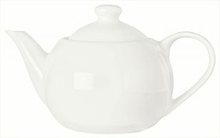 Syracuse China 14 oz Royal Rideau Tea Pot   Knob Lid, Loop Handle, White