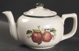 China Pearl Apples (Casuals) Teapot & Lid, Fine China Dinnerware   Casuals, Red